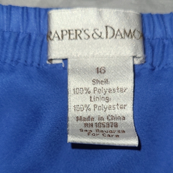 Draper’s & Damon’s Royal Blue Chiffon Skirt Set 16 Flowy A-Line Resort Wedding - Picture 15 of 15